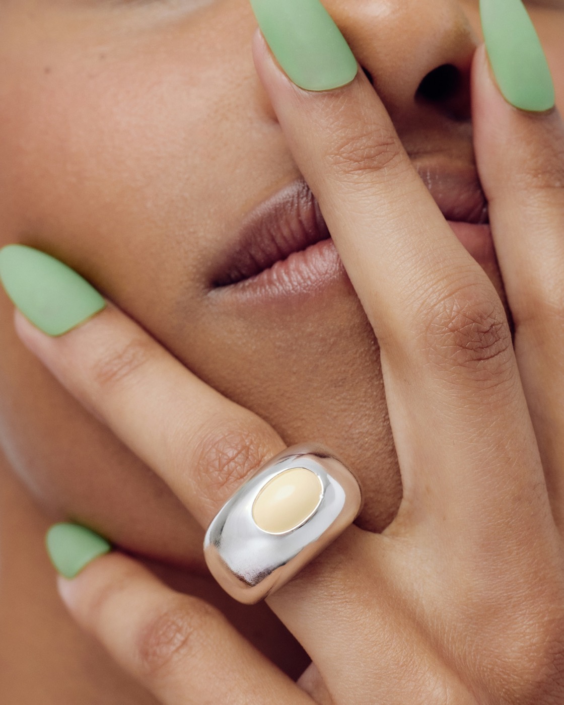 Glossy editorial portrait